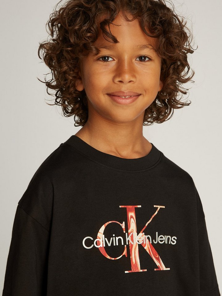Calvin Klein Jeans T-Shirt OCEAN SWIRL MONO T-SHIRT mit großem Logodruck von Calvin Klein Jeans