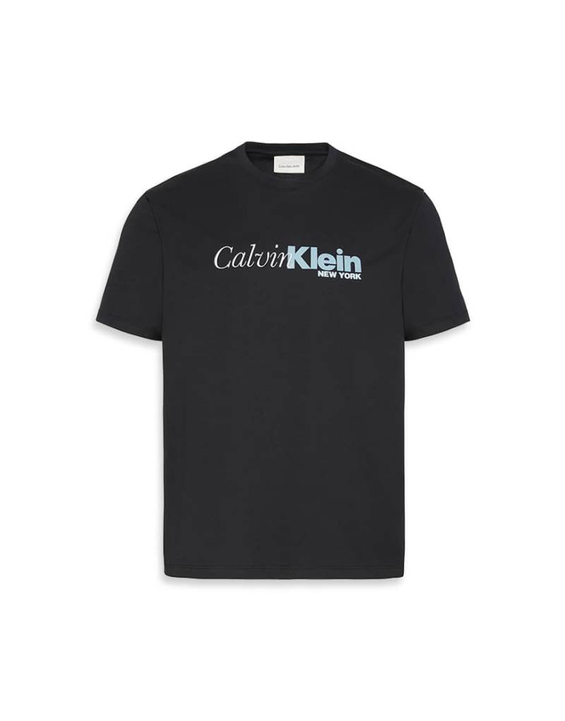 Calvin Klein Jeans - T-Shirt in Schwarz mit großem, zentriertem Logo von Calvin Klein Jeans