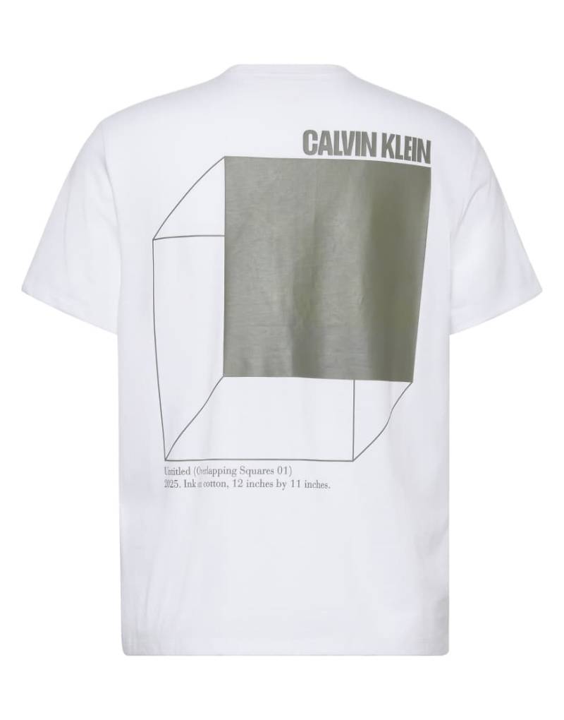 Calvin Klein Jeans - T-Shirt in Weiß mit 3D-Kisten-Rückenprint von Calvin Klein Jeans