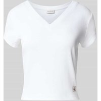 Calvin Klein Jeans T-Shirt mit Label-Detail in Weiss, Größe XL Calvin Klein Jeans T-Shirt mit Label-Detail in Weiss, Größe XL von Calvin Klein Jeans