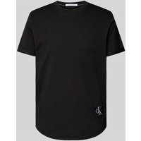 Calvin Klein Jeans T-Shirt mit Label-Patch in Black, Größe L von Calvin Klein Jeans