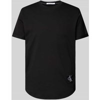 Calvin Klein Jeans T-Shirt mit Label-Patch in Black, Größe M von Calvin Klein Jeans
