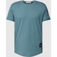 Calvin Klein Jeans T-Shirt mit Label-Patch in Rauchblau, Größe XL von Calvin Klein Jeans