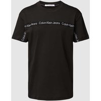 Calvin Klein Jeans T-Shirt mit Label-Print in Black, Größe L von Calvin Klein Jeans