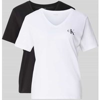 Calvin Klein Jeans T-Shirt mit Label-Print in Black, Größe XL Calvin Klein Jeans T-Shirt mit Label-Print in Black, Größe XL von Calvin Klein Jeans