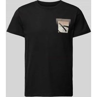 Calvin Klein Jeans T-Shirt mit Label-Print in Black, Größe XS Calvin Klein Jeans T-Shirt mit Label-Print in Black, Größe XS von Calvin Klein Jeans