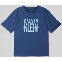 Calvin Klein Jeans T-Shirt mit Label-Print in Blau, Größe 164 von Calvin Klein Jeans