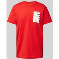 Calvin Klein Jeans T-Shirt mit Label-Print in Rot, Größe XXL von Calvin Klein Jeans