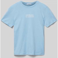 Calvin Klein Jeans T-Shirt mit Label-Print in Sky, Größe 140 von Calvin Klein Jeans
