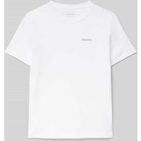 Calvin Klein Jeans T-Shirt mit Label-Print in Weiss, Größe 140 von Calvin Klein Jeans