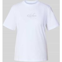 Calvin Klein Jeans T-Shirt mit Label-Print in Weiss, Größe L Calvin Klein Jeans T-Shirt mit Label-Print in Weiss, Größe L von Calvin Klein Jeans