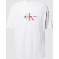 Calvin Klein Jeans T-Shirt mit Label-Print in Weiss, Größe XL von Calvin Klein Jeans
