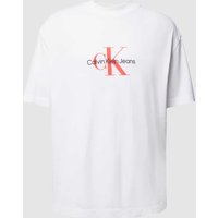 Calvin Klein Jeans T-Shirt mit Label-Print in Weiss, Größe XS von Calvin Klein Jeans