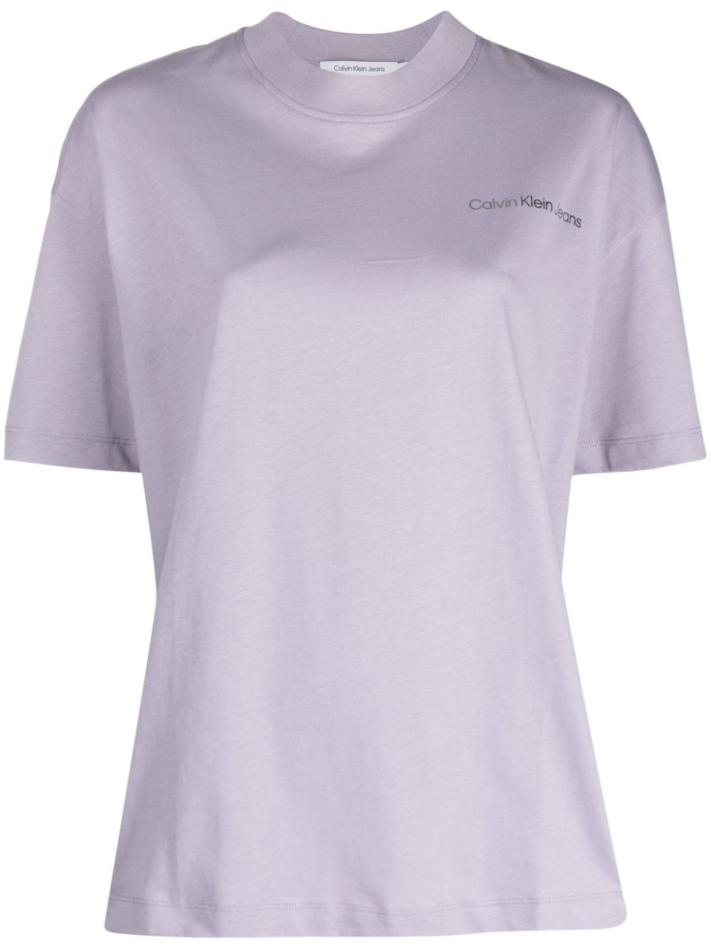 Calvin Klein Jeans T-Shirt mit Logo-Print - Violett von Calvin Klein Jeans