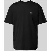 Calvin Klein Jeans T-Shirt mit geripptem Rundhalsausschnitt in Black, Größe XL Calvin Klein Jeans T-Shirt mit geripptem Rundhalsausschnitt in Black, Größe XL von Calvin Klein Jeans