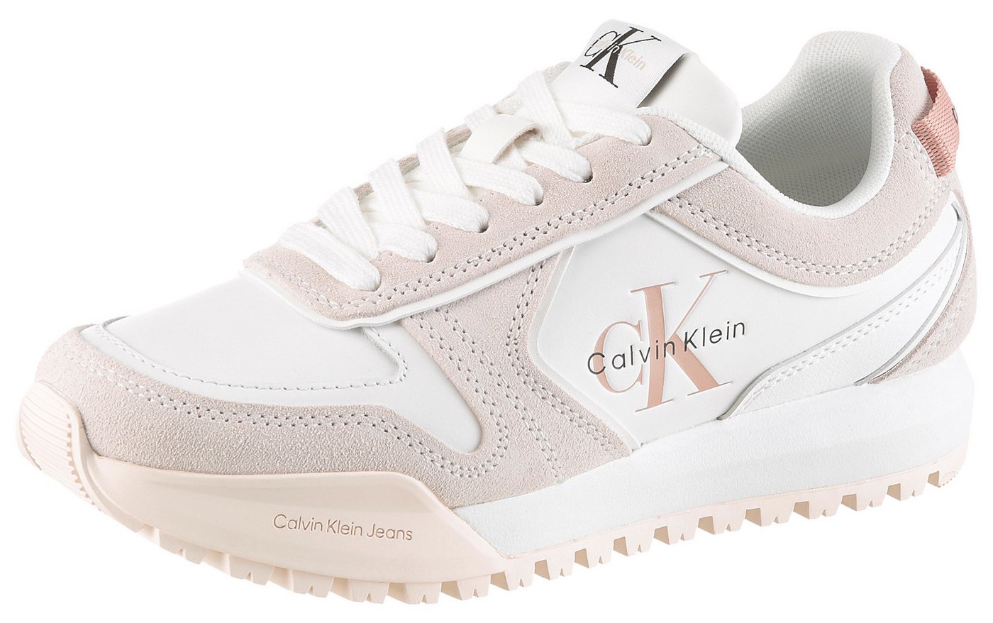 Calvin Klein Jeans TOOTHY RUNNER LACEUP MIX Keilsneaker Schnürschuh, Halbschuh, Freizeitschuh mit Profilsohle von Calvin Klein Jeans