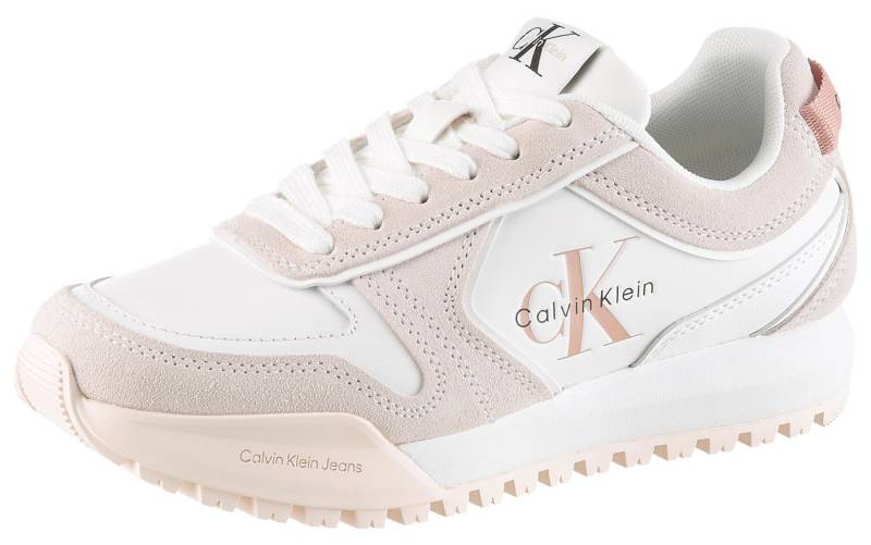 Calvin Klein Jeans TOOTHY RUNNER LACEUP MIX Keilsneaker Schnürschuh, Halbschuh, Freizeitschuh mit Profilsohle von Calvin Klein Jeans