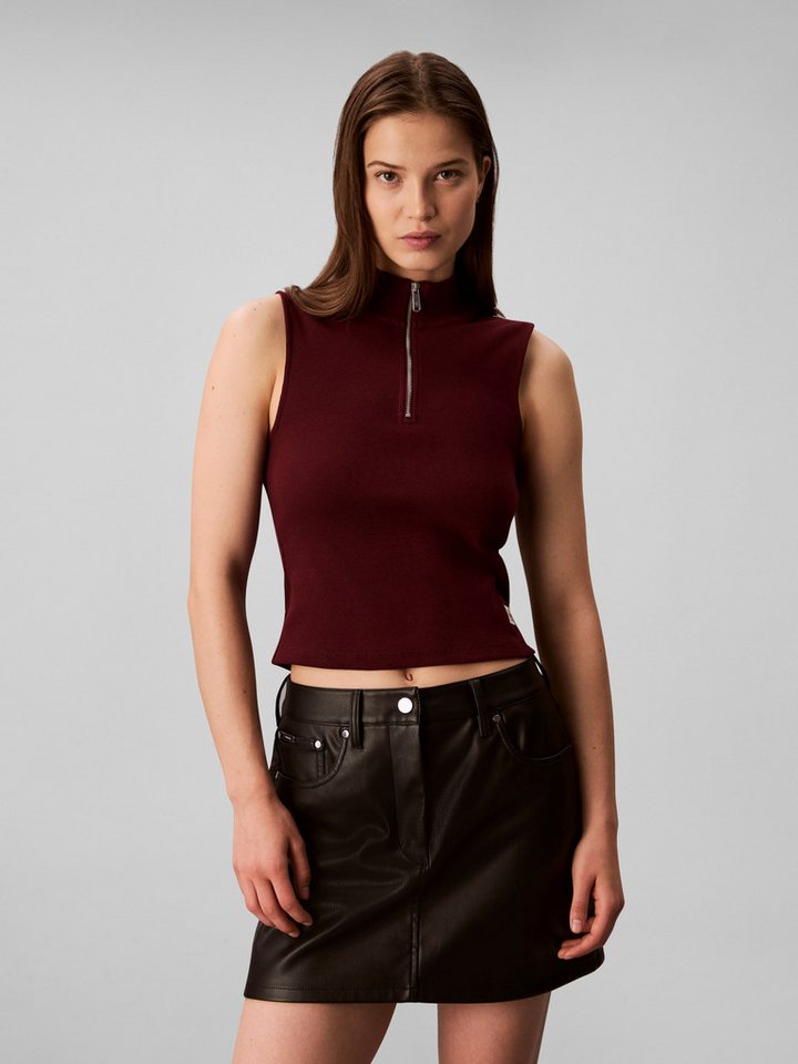 Calvin Klein Jeans Tanktop A- WOVEN LABEL SL QZ TOP Mit Rundhalsausschnitt von Calvin Klein Jeans