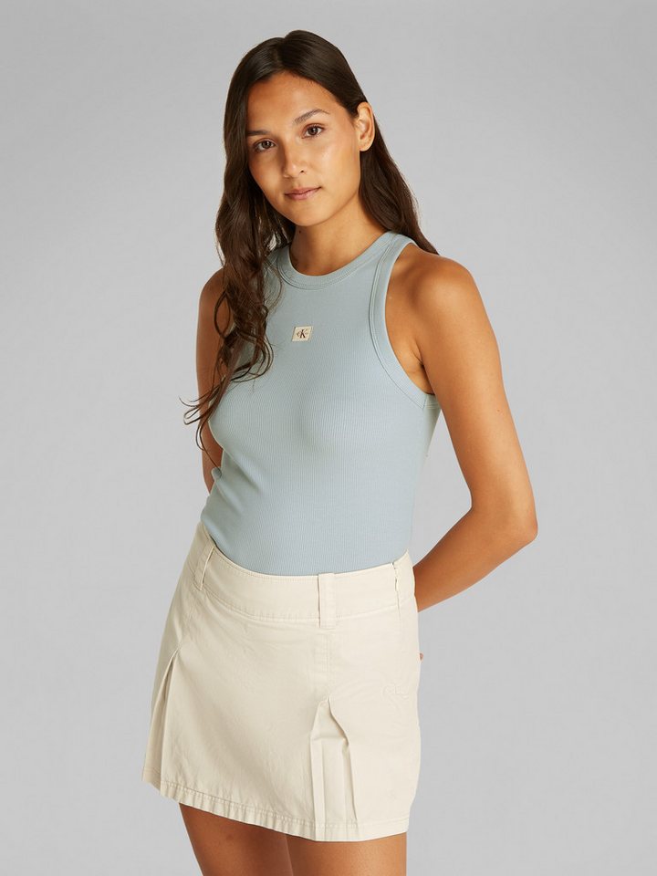 Calvin Klein Jeans Tanktop WOVEN LABEL RIB TANK TOP mit Logo von Calvin Klein Jeans