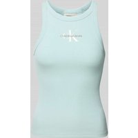Calvin Klein Jeans Tanktop mit Label-Stitching und Rundhalsausschnitt in Mint, Größe XS Calvin Klein Jeans Tanktop mit Label-Stitching und Rundhalsausschnitt in Mint, Größe XS von Calvin Klein Jeans
