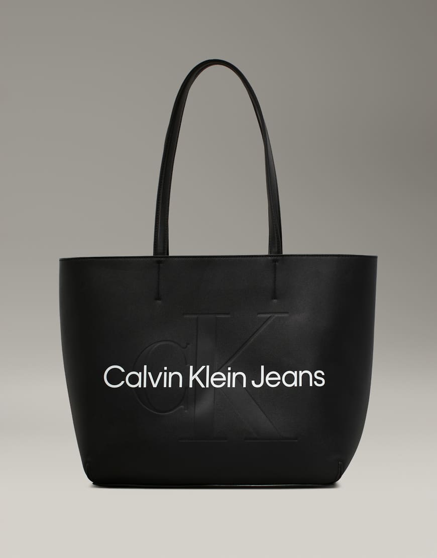 Calvin Klein Jeans - Tragetasche in Schwarz mit Logo von Calvin Klein Jeans