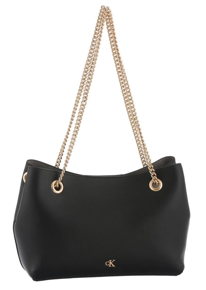 Calvin Klein Jeans Umhängetasche "MNML MNGRM CHN SHLDR" Abendtasche, festliche Damen-Tasche, Schultertasche mit CK-Logo von Calvin Klein Jeans