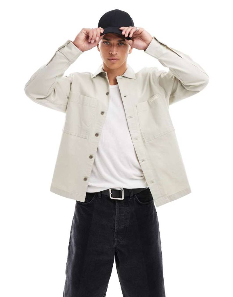 Calvin Klein Jeans - Utility-Hemdjacke in Beige-Neutral von Calvin Klein Jeans