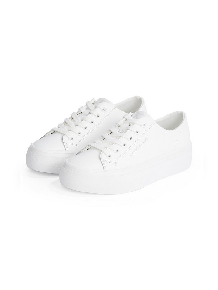Calvin Klein Jeans VULC FLATFORM LOW MG LTH Plateausneaker, Schnürschuh, Halbschuh, Freizeitschuh in klassischer Optik von Calvin Klein Jeans