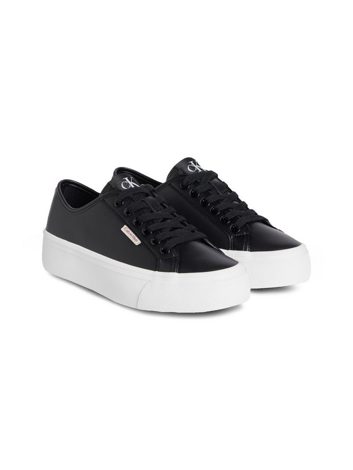 Calvin Klein Jeans VULC FLATFORM LTH Plateausneaker Schnürschuh, Halbschuh, Freizeitsneaker in schlichter Optik von Calvin Klein Jeans