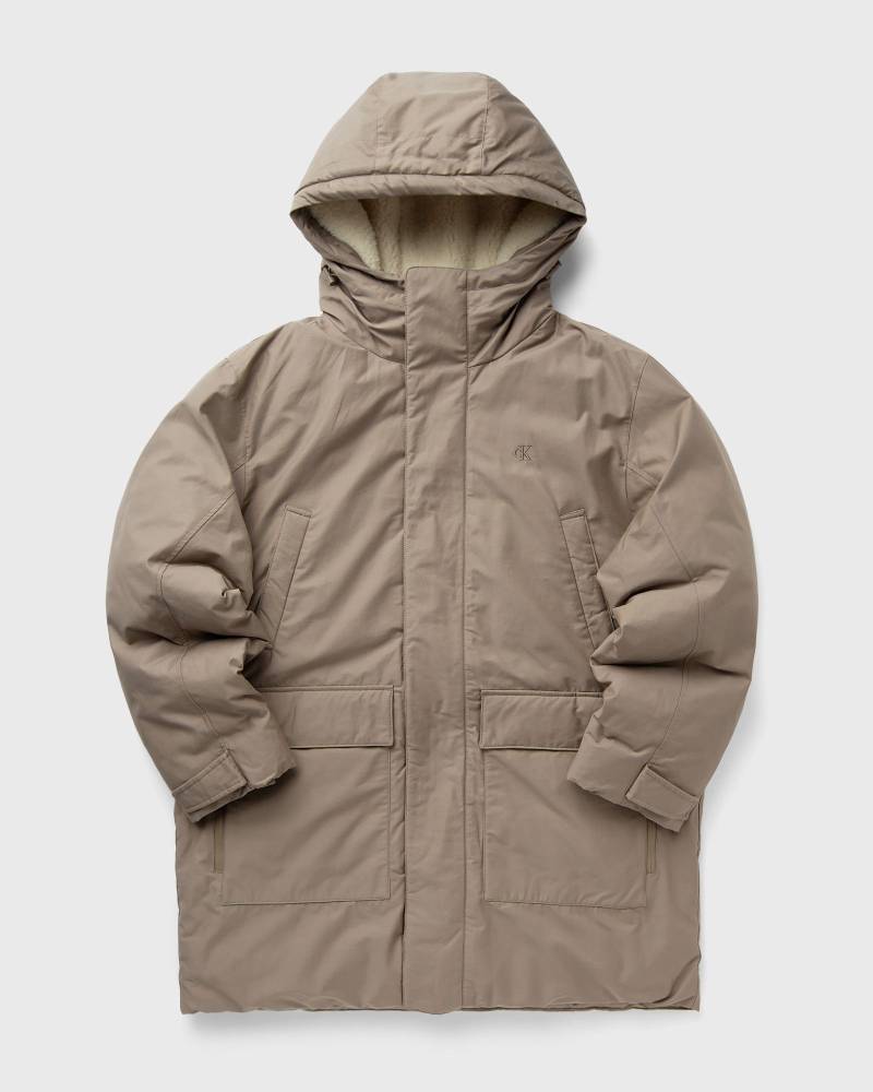 Calvin Klein Jeans WARM COTTON NYLON LONG PARKA men Parkas brown in Größe:L von Calvin Klein Jeans