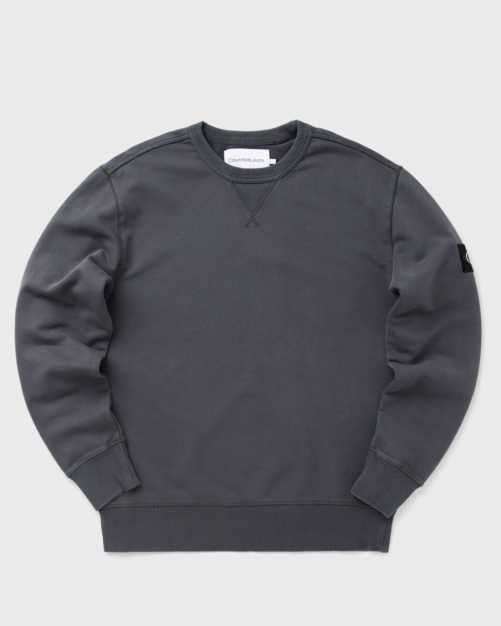 Calvin Klein Jeans WASHED BADGE CREW NECK men Sweatshirts black in Größe:XXL von Calvin Klein Jeans