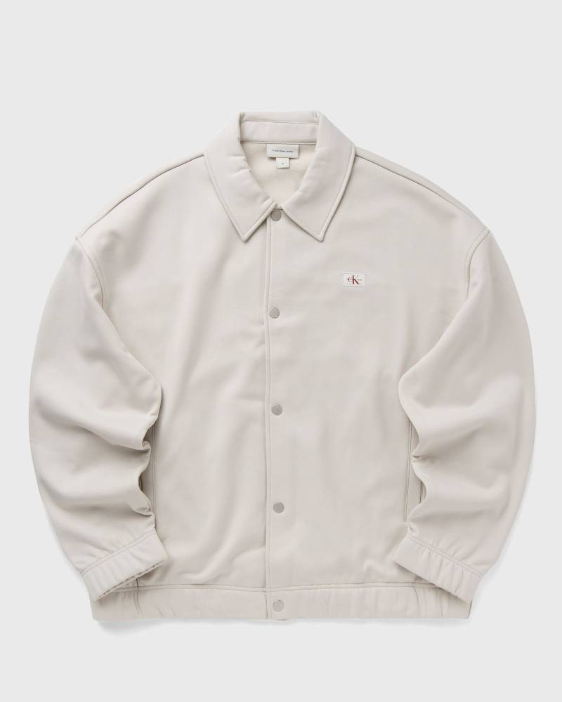 Calvin Klein Jeans WOVEN LABEL SNAP HWK JACKET men Bomber Jackets|Overshirts beige in Größe:XL von Calvin Klein Jeans