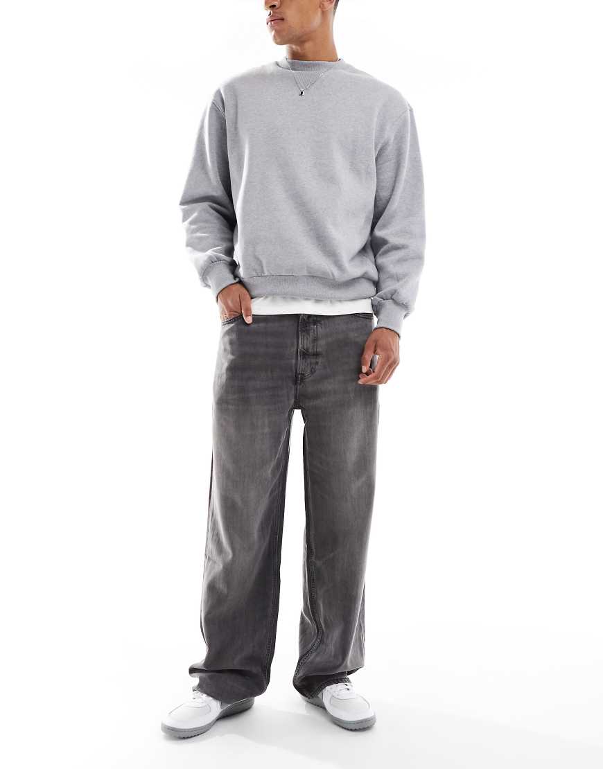 Calvin Klein Jeans - Weite Tencel-Jeans in schwarzer Waschung von Calvin Klein Jeans