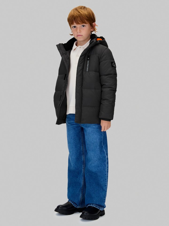 Calvin Klein Jeans Winterjacke ESSENTIAL PUFFER JACKET für Kinder bis 16 Jahre, mit abnehmbarer Kapuze von Calvin Klein Jeans