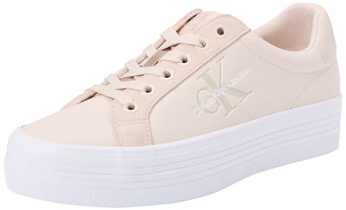 Calvin Klein Jeans Women BOLD VULC FLATF LOW MIX ML MTR, Whisper Pink/White, 36 EU von Calvin Klein Jeans