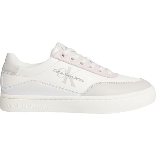 Calvin Klein Jeans Women CLASSIC CUPSOLE LOW LACE LTH ML, Eggshell/Creamy White/Whisper Pink, 37 EU von Calvin Klein Jeans