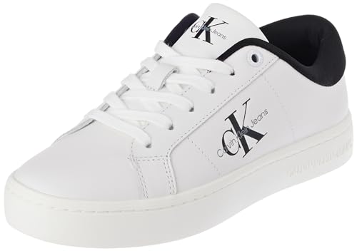 Calvin Klein Jeans Women CLASSIC CUPSOLE LOWLACEUP LTH WN, Bright White/Black, 36 EU von Calvin Klein Jeans