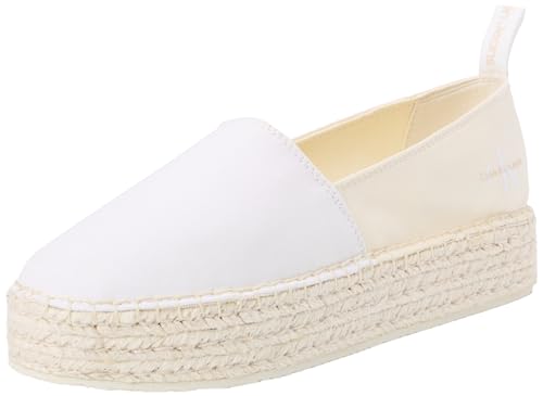 Calvin Klein Jeans Damen Espadrilles Platform mit Plateau, Mehrfarbig (Creamy White/White), 40 von Calvin Klein