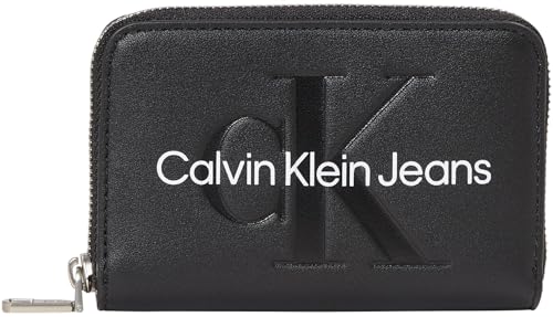 Calvin Klein Jeans Women SCULPTED MED ZIP AROUND MONO, Fashion Black, One Size von Calvin Klein Jeans