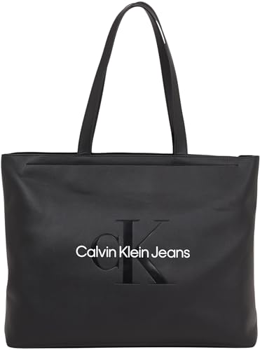 Calvin Klein Jeans Women SCULPTED SLIM TOTE34 MONO, Fashion Black, One Size von Calvin Klein Jeans