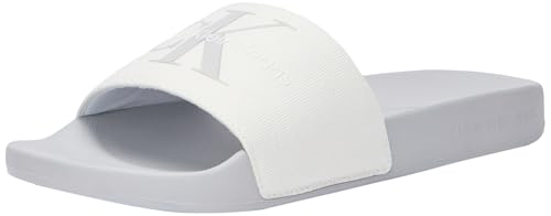 Calvin Klein Jeans Women SLIDE MONOGRAM CO, Bright White/Oyster Mushroom, 36 EU von Calvin Klein Jeans