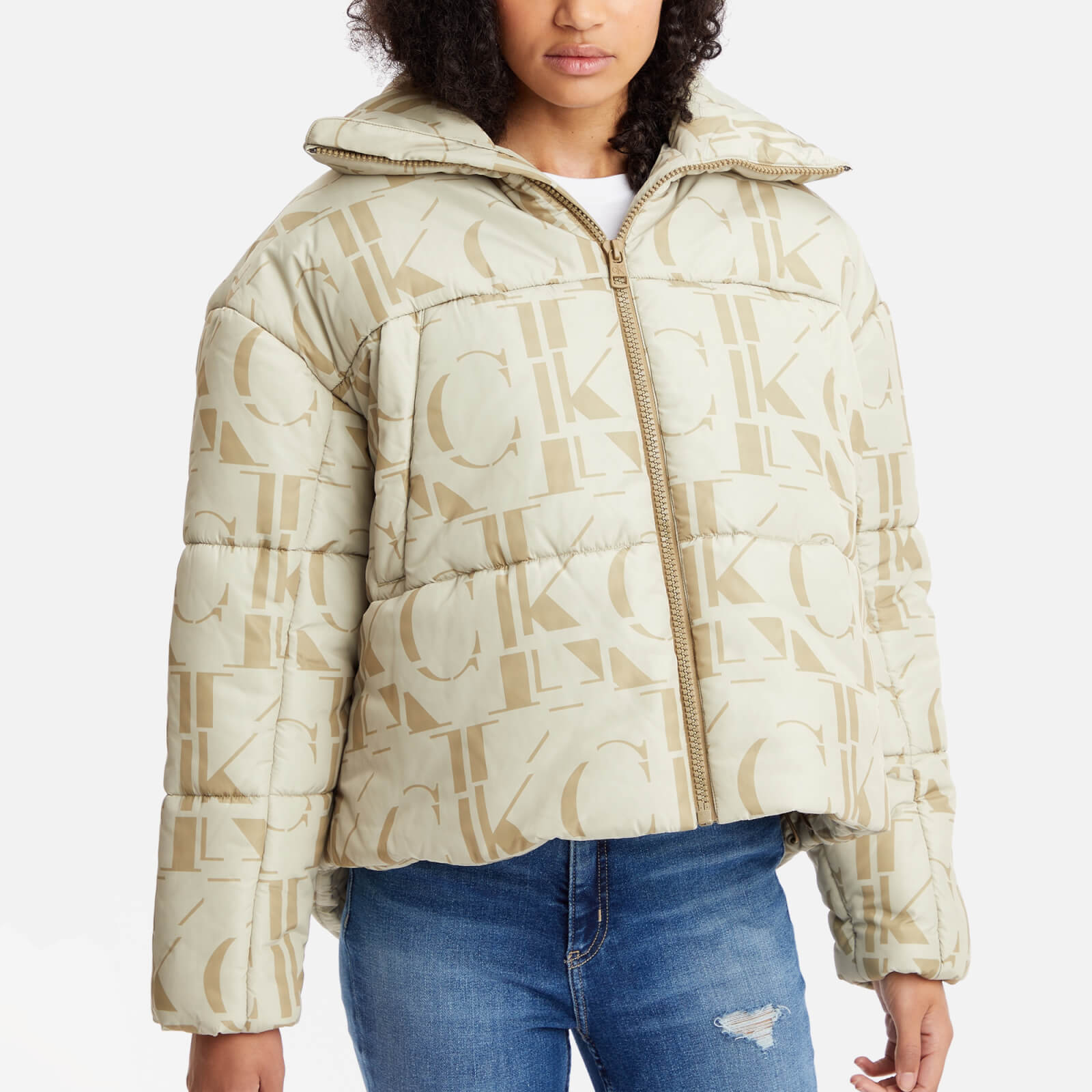 Calvin Klein Jeans AOP Oversized Puffer Jacket - XL von Calvin Klein Jeans