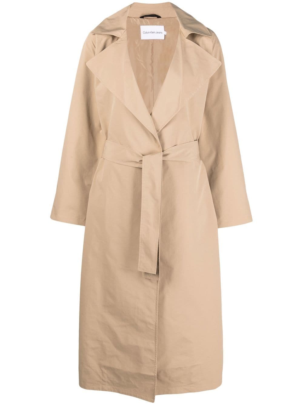 Calvin Klein Jeans Gabardine-Trenchcoat mit Gürtel - Nude von Calvin Klein Jeans