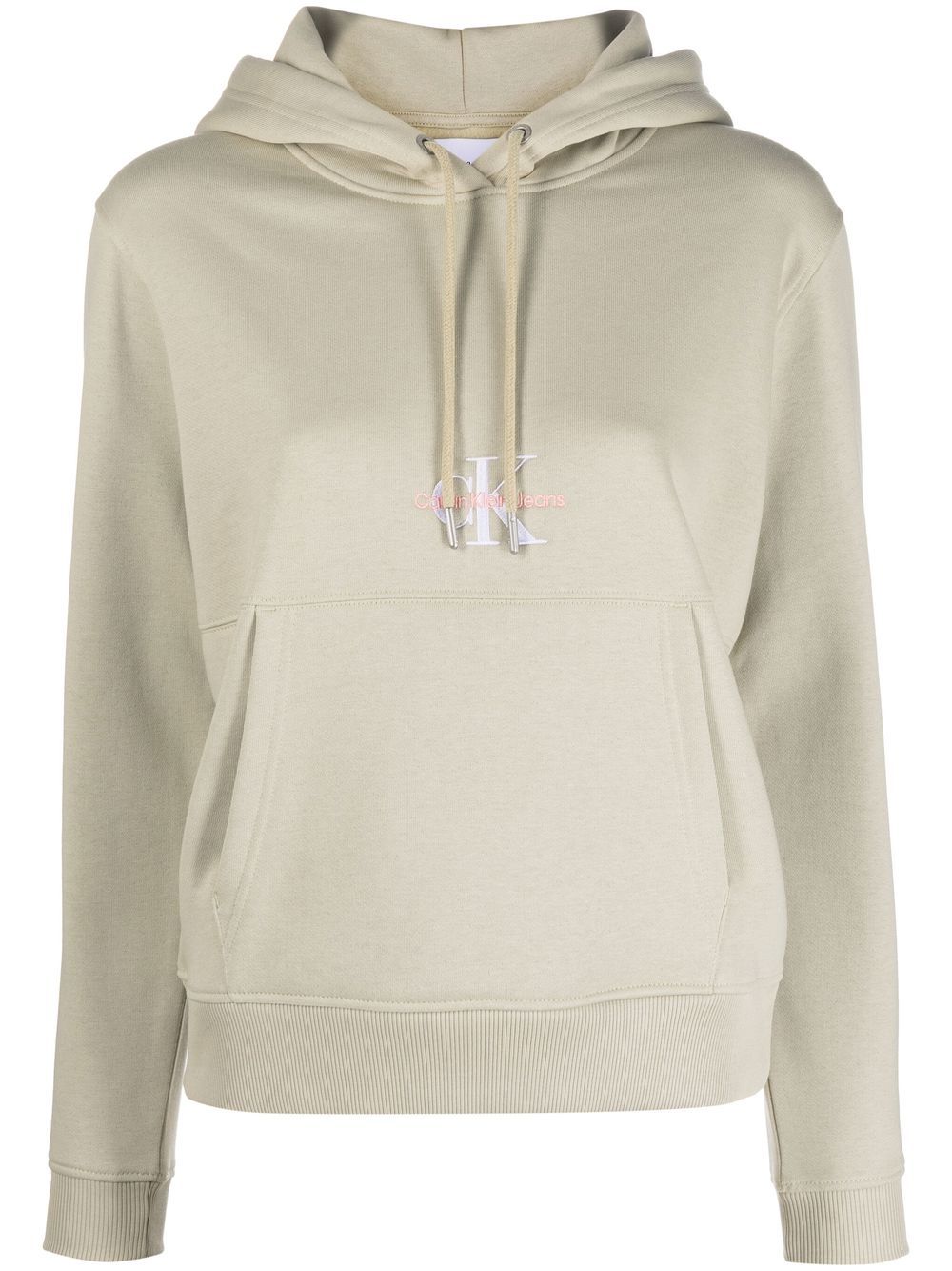 Calvin Klein Jeans Hoodie mit Logo - Nude von Calvin Klein Jeans