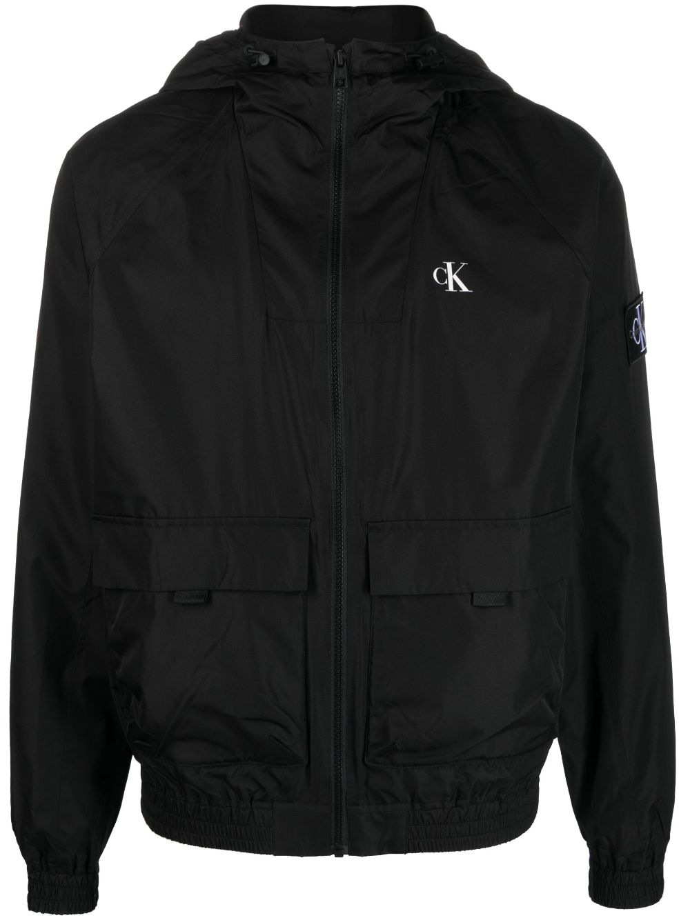 Calvin Klein Jeans Kapuzenjacke mit Logo-Print - Schwarz von Calvin Klein Jeans