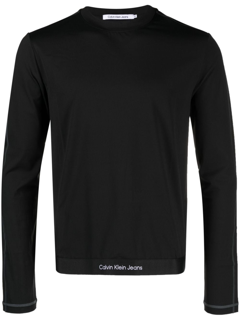 Calvin Klein Jeans Langarmshirt mit Logo-Print - Schwarz von Calvin Klein Jeans