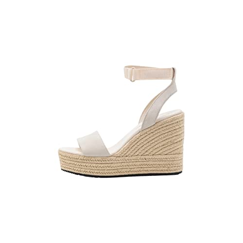 Calvin Klein Wedge Sandal Damen Sandalette in Weiß, Größe 39 von Calvin Klein Jeans