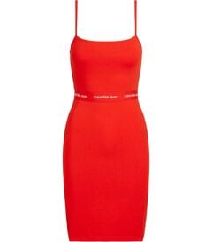 Damen Trägerkleid LOGO ELASTIC STRAPPY DRESS von Calvin Klein Jeans