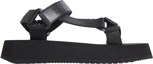 Calvin Klein Jeans Damen Sandalen Sommer, Schwarz (Black), 40 von Calvin Klein