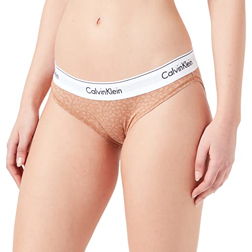 calvin klein Damen Bikini Style Unterwäsche, Mini Animal Print_Sandalwood, Gr. M von Calvin Klein Jeans